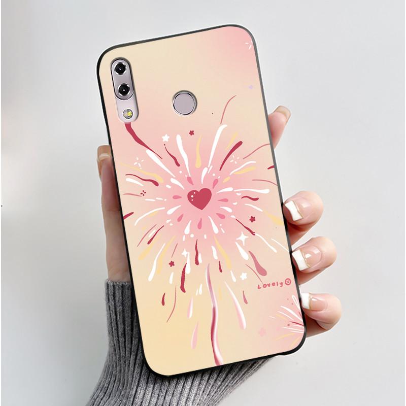 Case For Asus ZenFone 5 5z ZS620KL ZE620KL Capa Coque Cute Cartoon Printing Shell Protective Cover Soft Silicone Black Casing