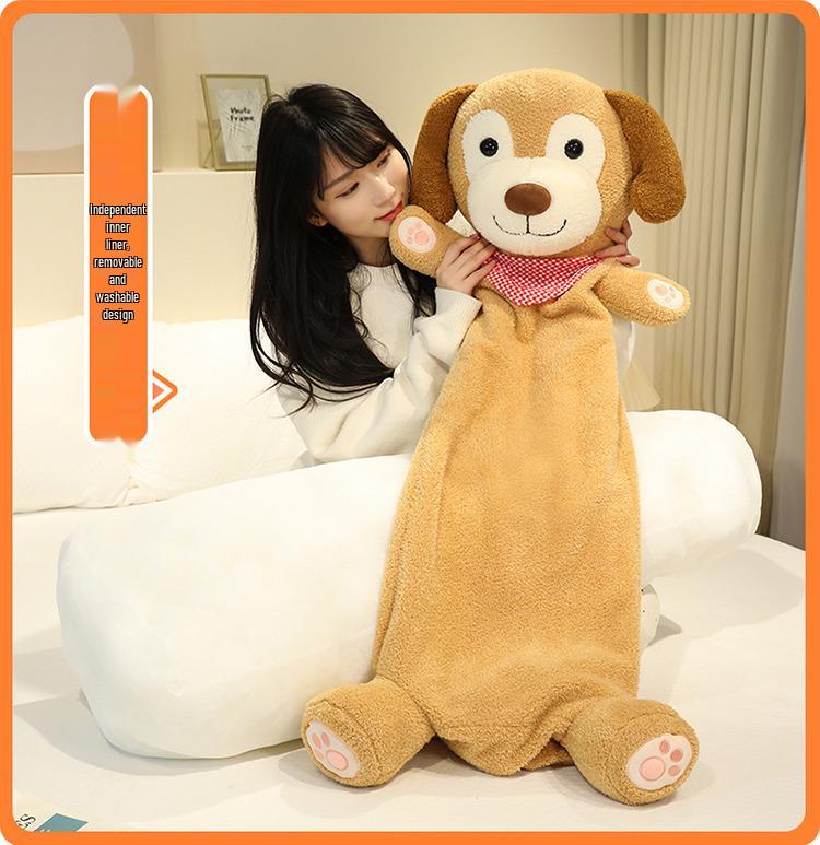 Large Cute Dog Body Pillow for Side Sleepers - Plush Sleep Aid and Bed Companion
