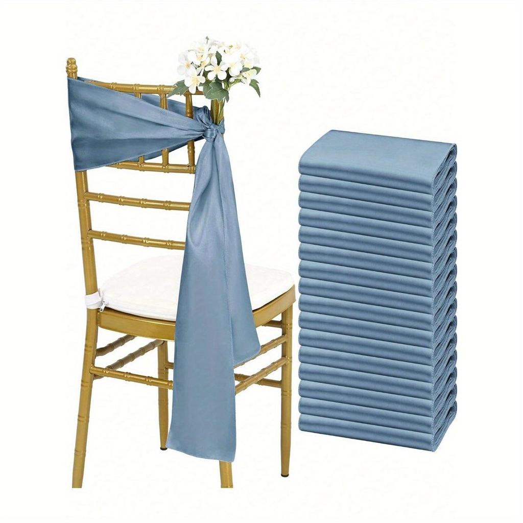 Pinke Satin Stuhlschleifen Hochzeit Stuhlbänder Schleifen Seide Stuhlknoten Bänder für Empfang Restaurant Veranstaltung Bankett Party Hotel Dekorationen