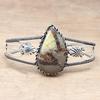 Septerian Jasper Gemstone Handmade Silver Jewelry Cuff Bracelets 7''Adjustable