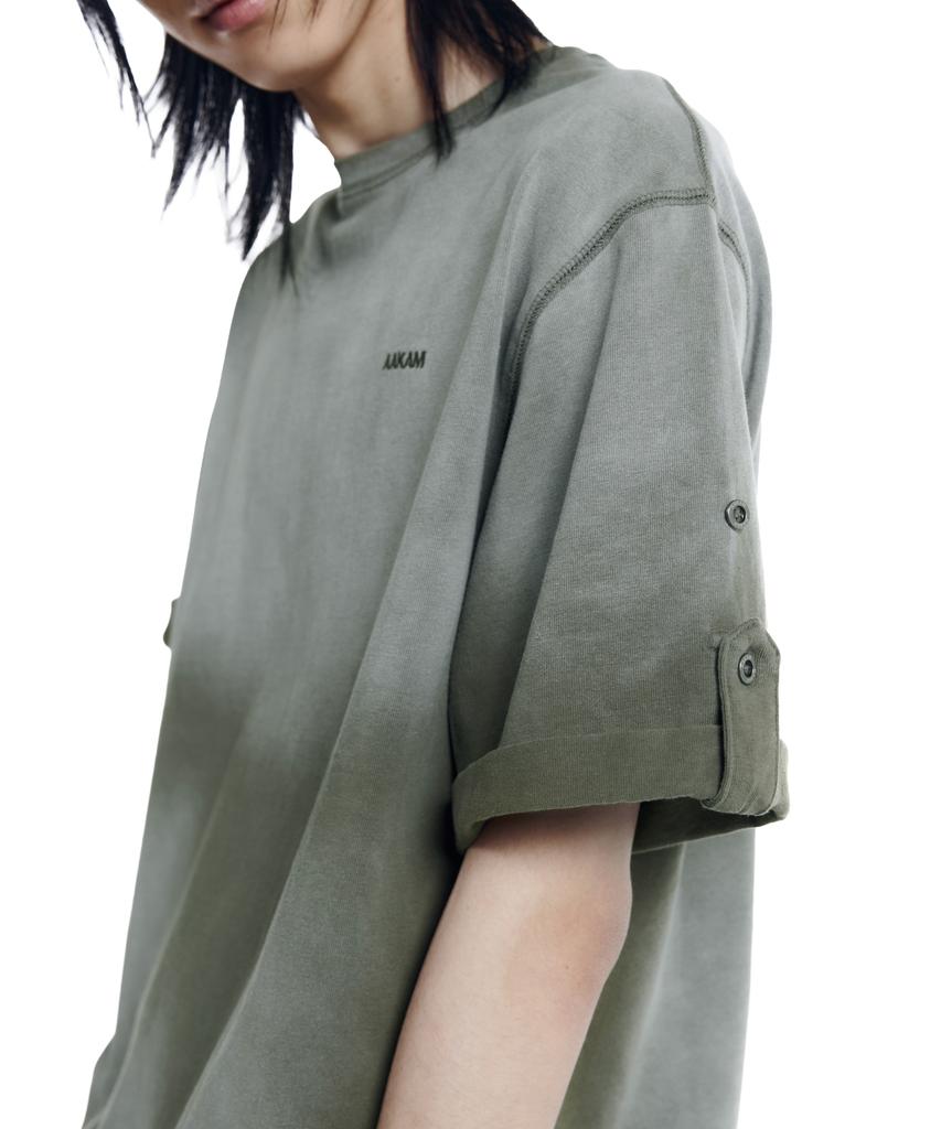 AAKAM Dirty Mist Roll-Up Half Top (Khaki)