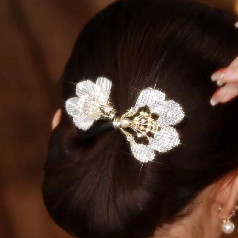 Ins Style Elegant Lazy Hair Curler Fshion Flower Fashion Flower Roller Hair Curler Lazy Hairpin Butterfly Hair Clips For Girls