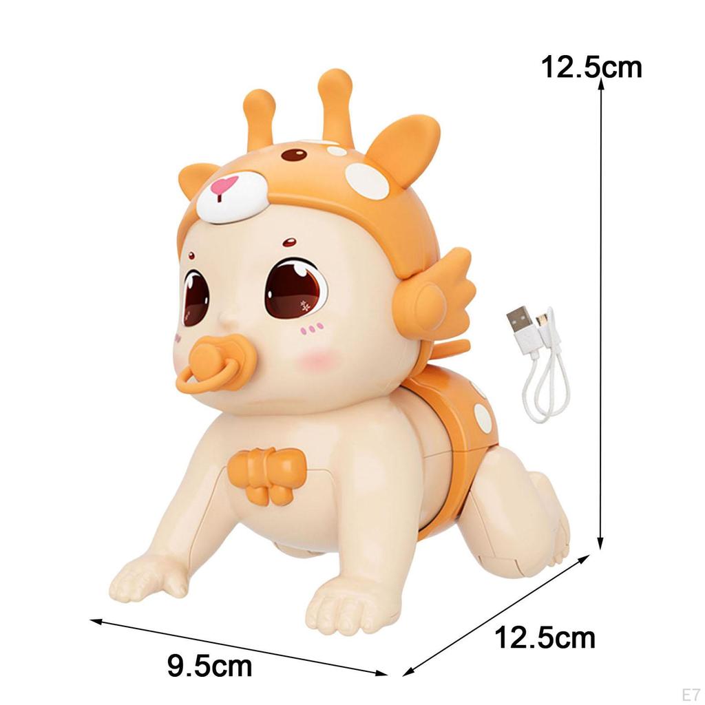 Baby Crawling Toy Children Sound Early Education Development Creative Light up Animal with