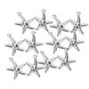 50Pcs Beach Jewelry Hollow Double Sided Unique Design Ocean Starfish Pendant for Bracelet Necklace
