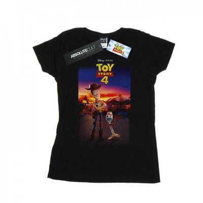 Womens/Ladies Toy Story 4 Woody And Forky Poster Cotton T-Shirt