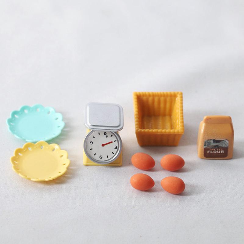 9Pcs/Set 1/12 Dollhouse Miniature Kitchen Scale Egg Doll House Accessories Toy