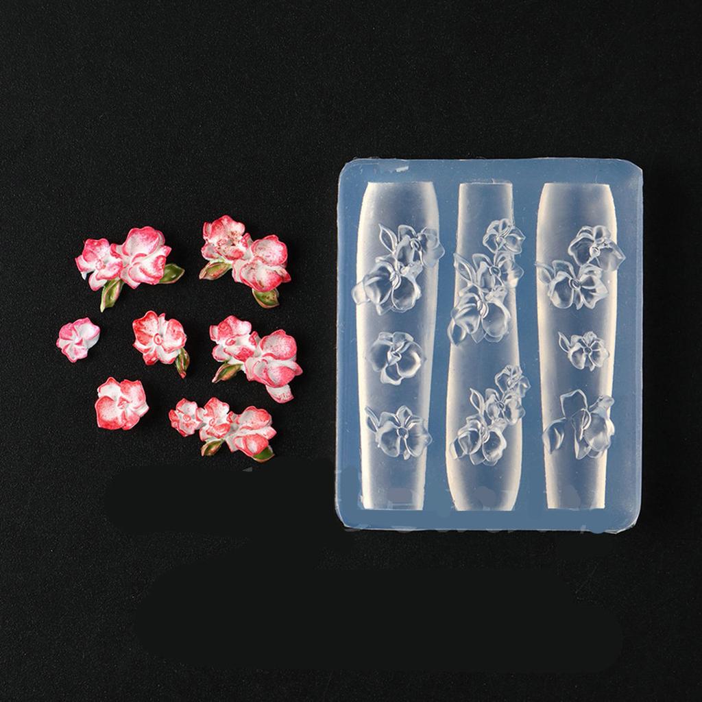 Multipurpose Nail Art Silicone Mould for 3D Designs Butterfly Flower Moon Patterns Portable for Acrylic Craft Supplies