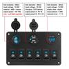 12V 6 Button Switch Panel USB Chargers Car Light Toggle 24V Truck Power Adapter Accessories For Marine Boat Trailer RV Caravan