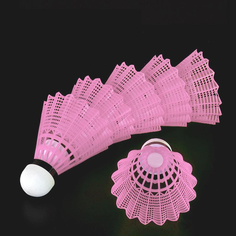 1Pcs Pink Imitation Nylon Ball Durable Badminton Outdoor Plastic Nylon Practice Game Training Use