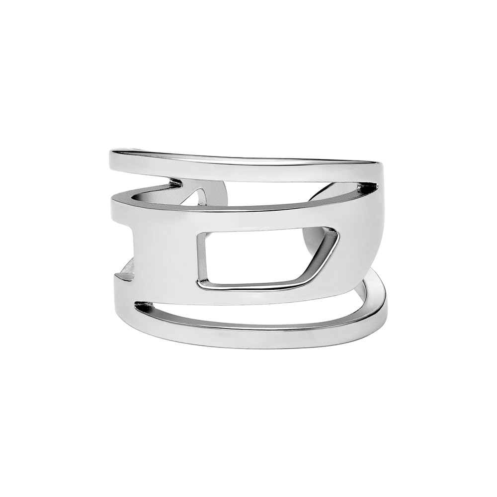 Diesel Men's Silver Stainless Steel Ear Cuff Earrings, DX1532040, One Size, Stainless Steel, No Jewels