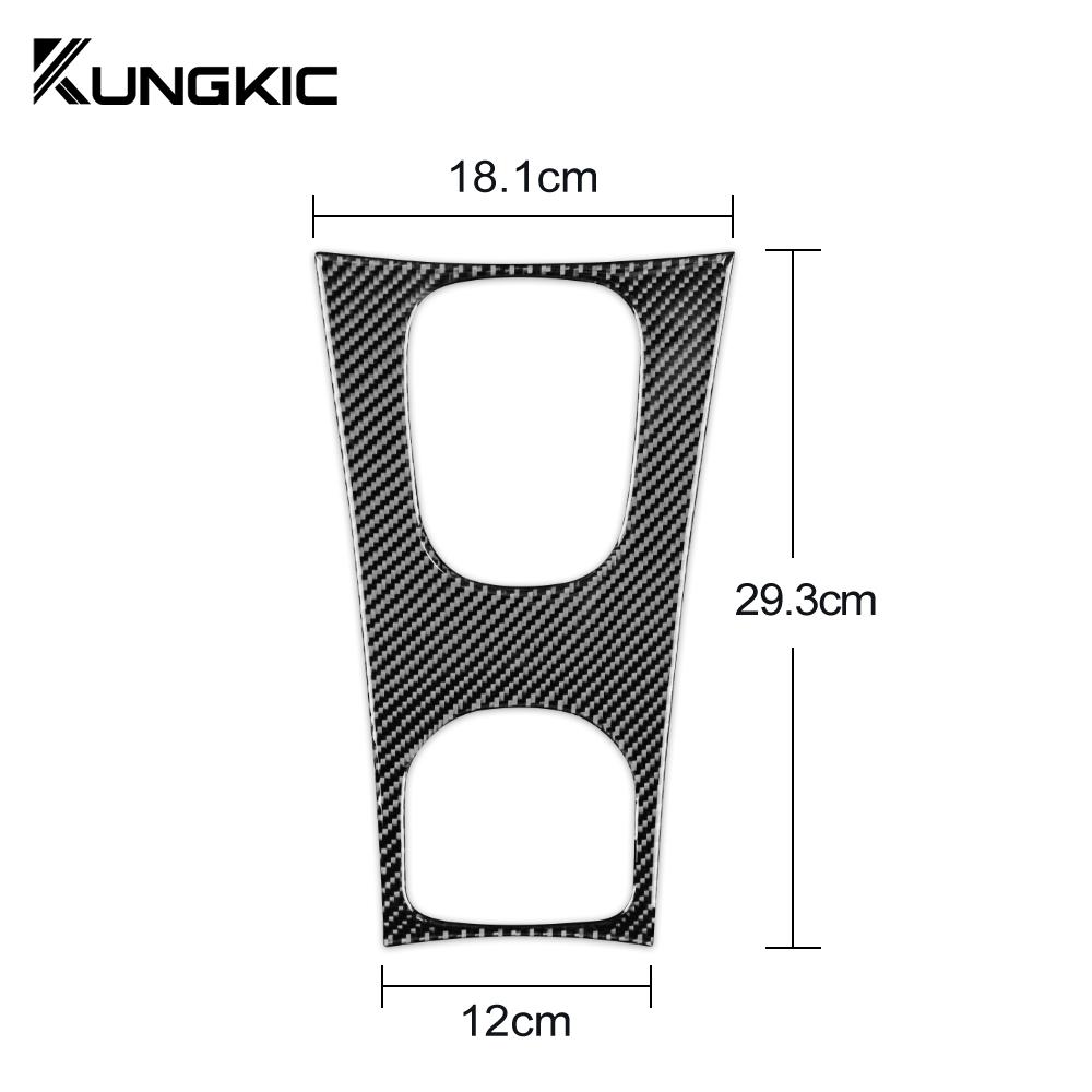 Real Soft Carbon Fiber for Mercedes Benz C Class W203 2005 2006 2007 Car Gear Shift Panel Sticker Trim Interior Accessories