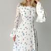 Damen Elegantes Blumiges Raffiniertes Feenhaftes Fließendes Langes Kleid Mit Taille Und Glockenärmeln Kleider Für Mädchen