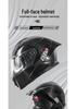 Ultra Lightweight Carbon Fiber Double Lens Full Face Cycling Helmet