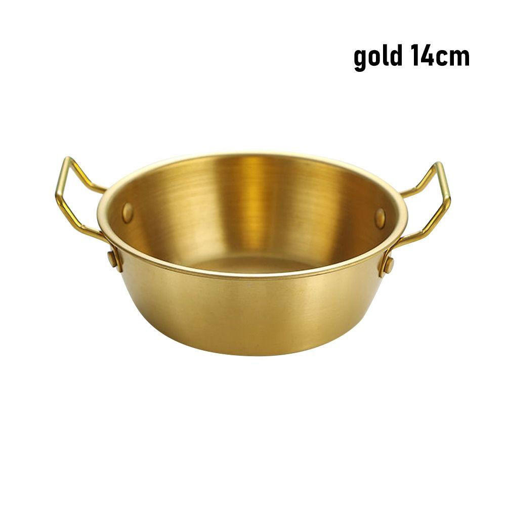 1Pcs Kitchen Tableware Stainless Steel Bowl with Handle Sauce Seasoning Dish Durable Rice Bowls