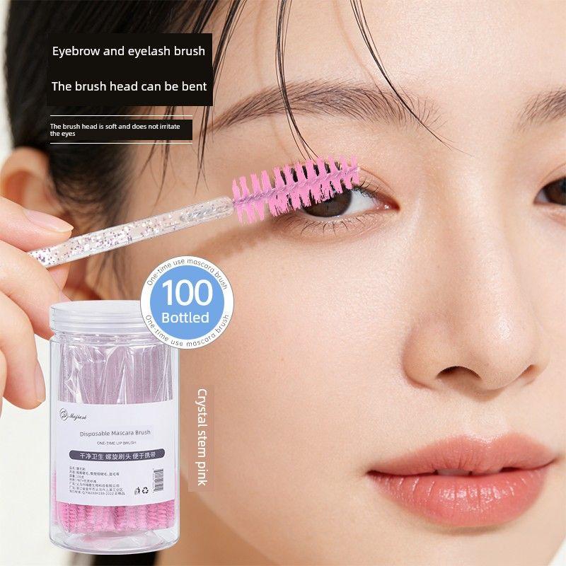 Spiral Crystal Eyelash Brush, Bendable Disposable Eyebrow Brush, Portable Eyelash Tool, Eyelash-Specific Brush, Eyebrow Comb