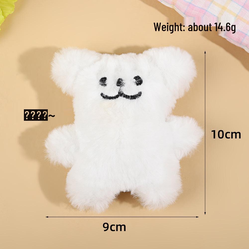 Adorable Cartoon Cat Plush Keychain - DIY Schoolbag Pendant