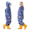 Children's 3D Cartoon Rain Poncho with Reflective Strips - Boys, Girls, Toddlers, Kindergarteners