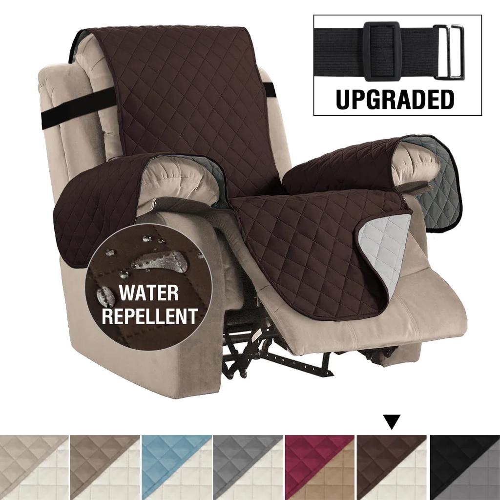 Waterproof Quilted Recliner Chair Cover Recliner Cover Recliner Slipcover Secure with Elastic Strap and Non Slip