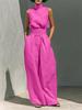 Set Casual Donna Cotone Lino Senza Maniche Pantaloni Lunghi Europeo & Americano Primavera/Estate 2026