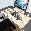 HYBXAXC Plan Anatomique d'Hélicoptère Vintage Tapis de Souris Schéma d'Avion Rétro Tapis de Bureau Antidérapant