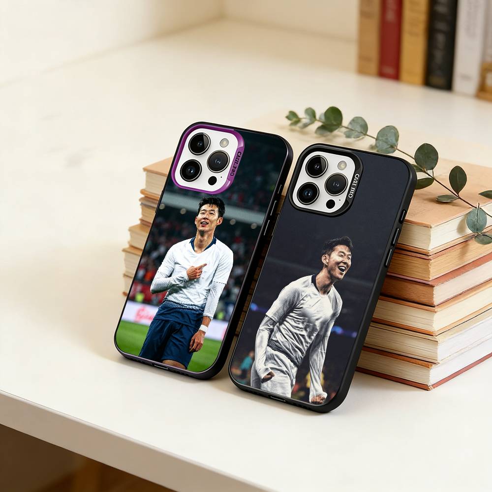 Football S-Son Heung-min Phone Case For iPhone 17,16,15,14,13,12,11 Plus,Pro Max,XS,Colorful Silver Phone case Funda Cover