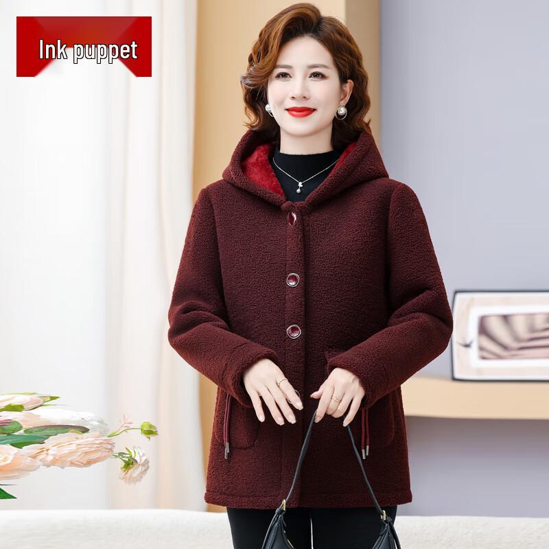 

Moo Mom s Women s Mid-Length Fleece Winter Coat 4XL