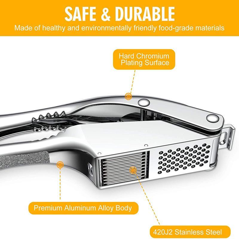 2 In 1 Garlic Ginger Press High Quality Aluminum Alloy Comfort Handle Manual Mincer for Home Kitchen Food Making Garlic press