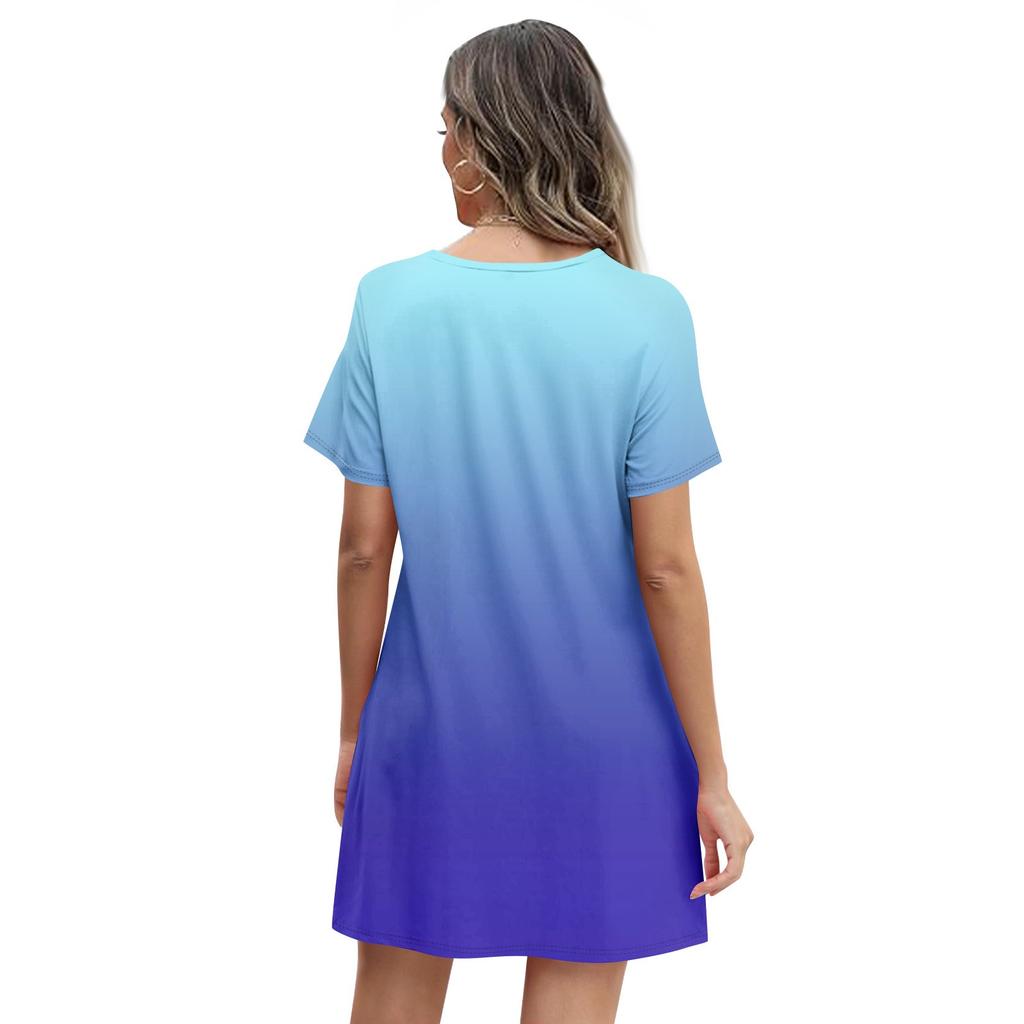 Robes d'été décontractées à rayures fines et plissées pour femmes, couleur unie