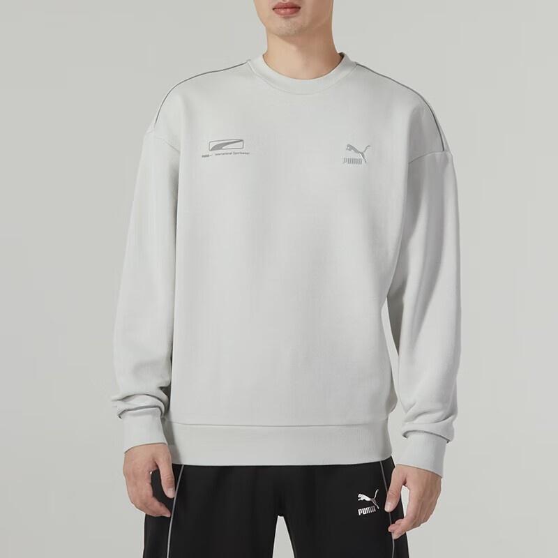 Puma Casual Logo Printed Sweater 'Grey' Men's 625075-80