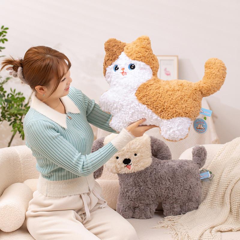 Dog Plush Cat Toy Cartoon Stuffed Animal Doll Cute Kids Birthday Gift Decoration