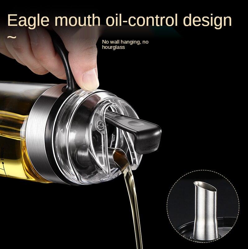Bottiglia Dispenser Per Olio In Vetro 170ml - Decanter Per Olio D'Oliva, Aceto E Salsa Di Soia - Anti Goccia