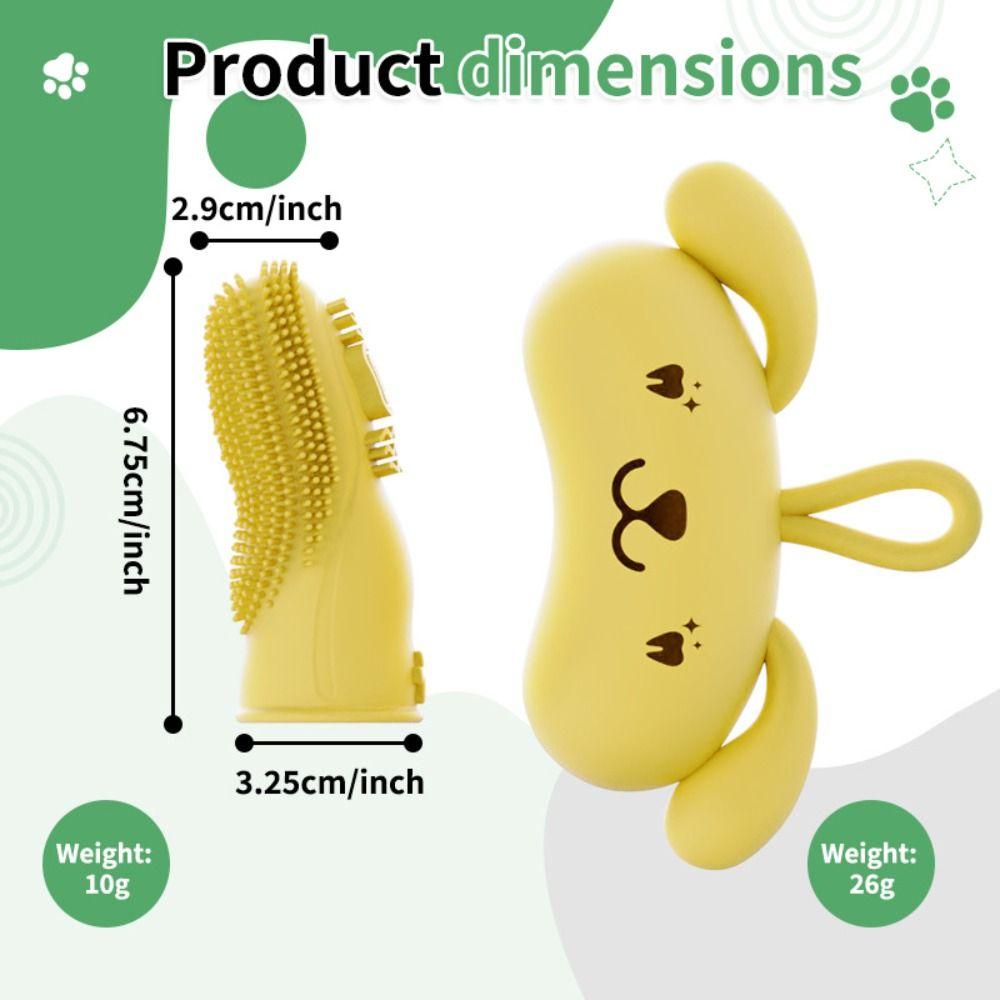 Soft Silicone Cat Toothbrush Double-sided Pet Teeth Cleaning Tool Dog Finger Toothbrush  Puppies