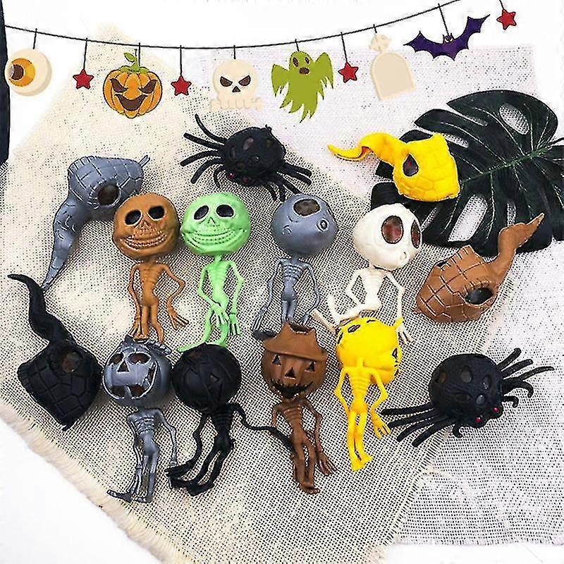10pcs Halloween Squeeze Toys For Halloween Decorations