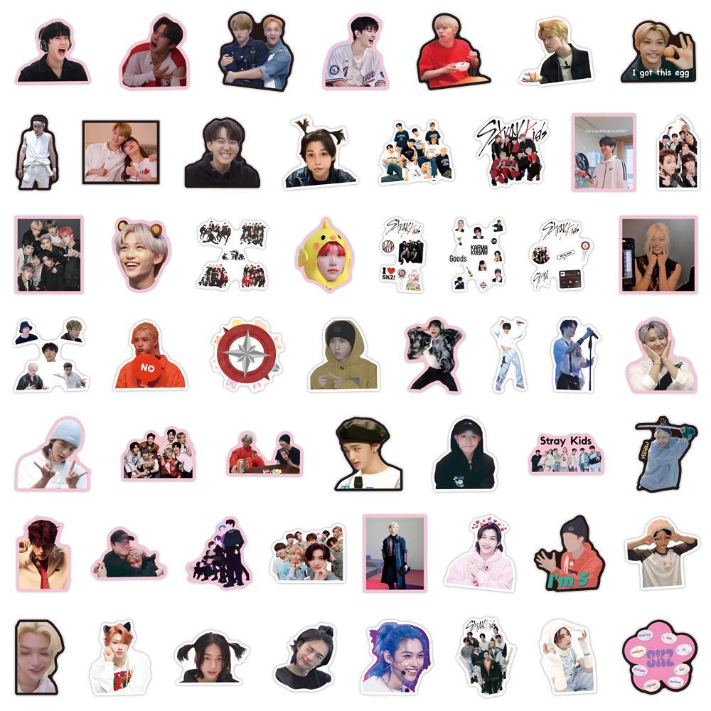 50-100 Korean Boy Group Stray Kids Waterproof Graffiti Decorative Stickers