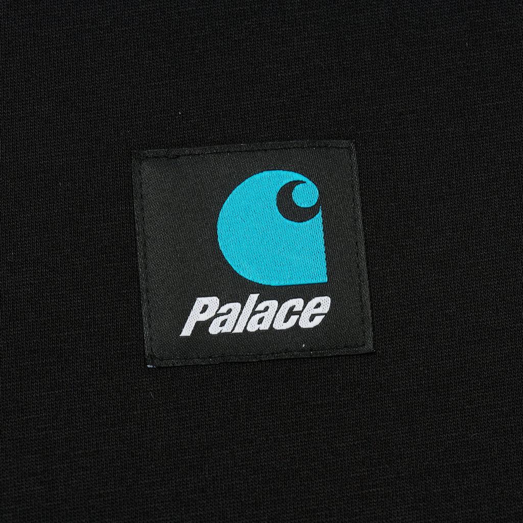 Palace X Carhartt WIP Collaboration FW24 Carlux 1/2 Zip Sweatshirt Unisex Sweatshirt Black I035544-1UV-XX