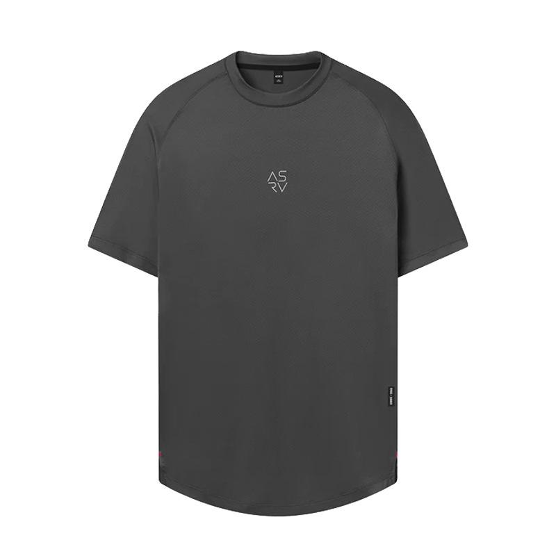 Men s Summer Raglan Short Sleeve T-shirt: High Elasticity, Quick-Dry American Youth Sports Base Layer XXL темно-серого