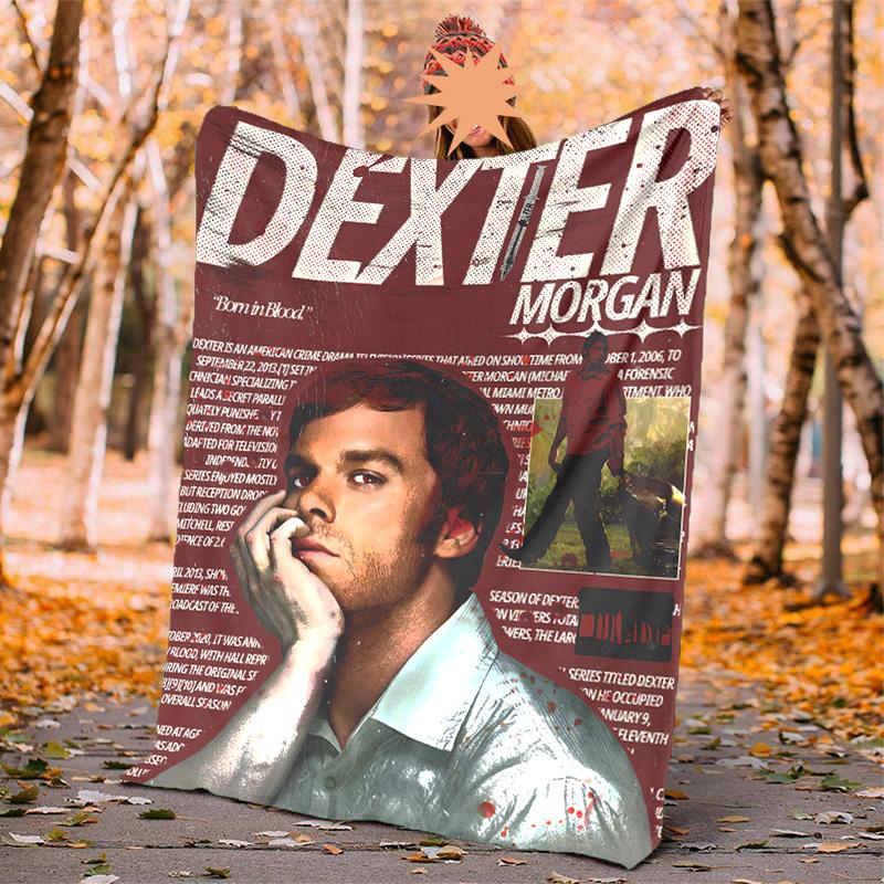 Dexter Flannel Blanket Soft Warm All-Season Throw, Design for Camping, Car Travel, Hiking Sofa, Bed, Office Perfect Gift for Parties