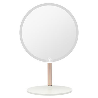 Hairdressing Mirror with 3 Color Lights Make-up Rechargeable Convenient Desktop Handheld LED Dormitory Supplies