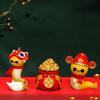Snake Shaped Cartoon Snake Figurines Resin New Years Decor Tabletop Decoration