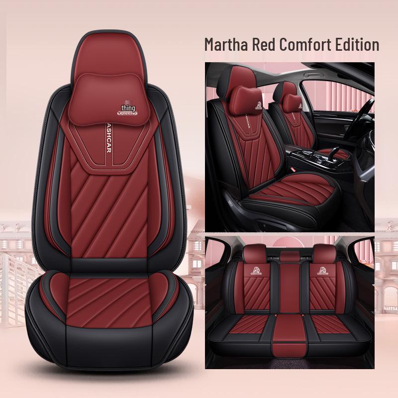 Four Seasons Universal PU Leather Car Seat Cover - Full Surround Cushion