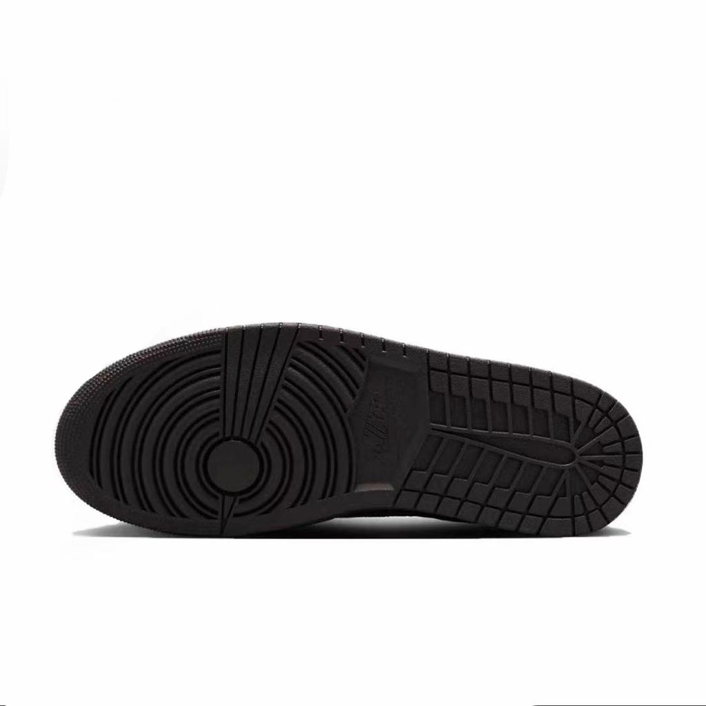 Travis Scott x Jordan Air Jordan 1 Tlumení Protiskluzové Nízké Vintage Basketbalové Boty Unisex Růžové Hnědé DM7866-202(tým-)