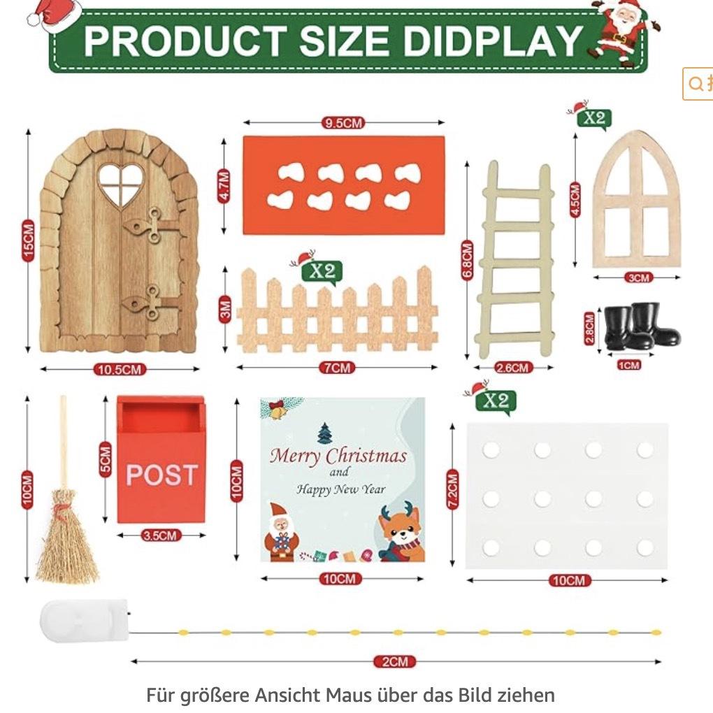 Dollhouse Christmas Decoration Set – Customizable Miniatures & Crafts