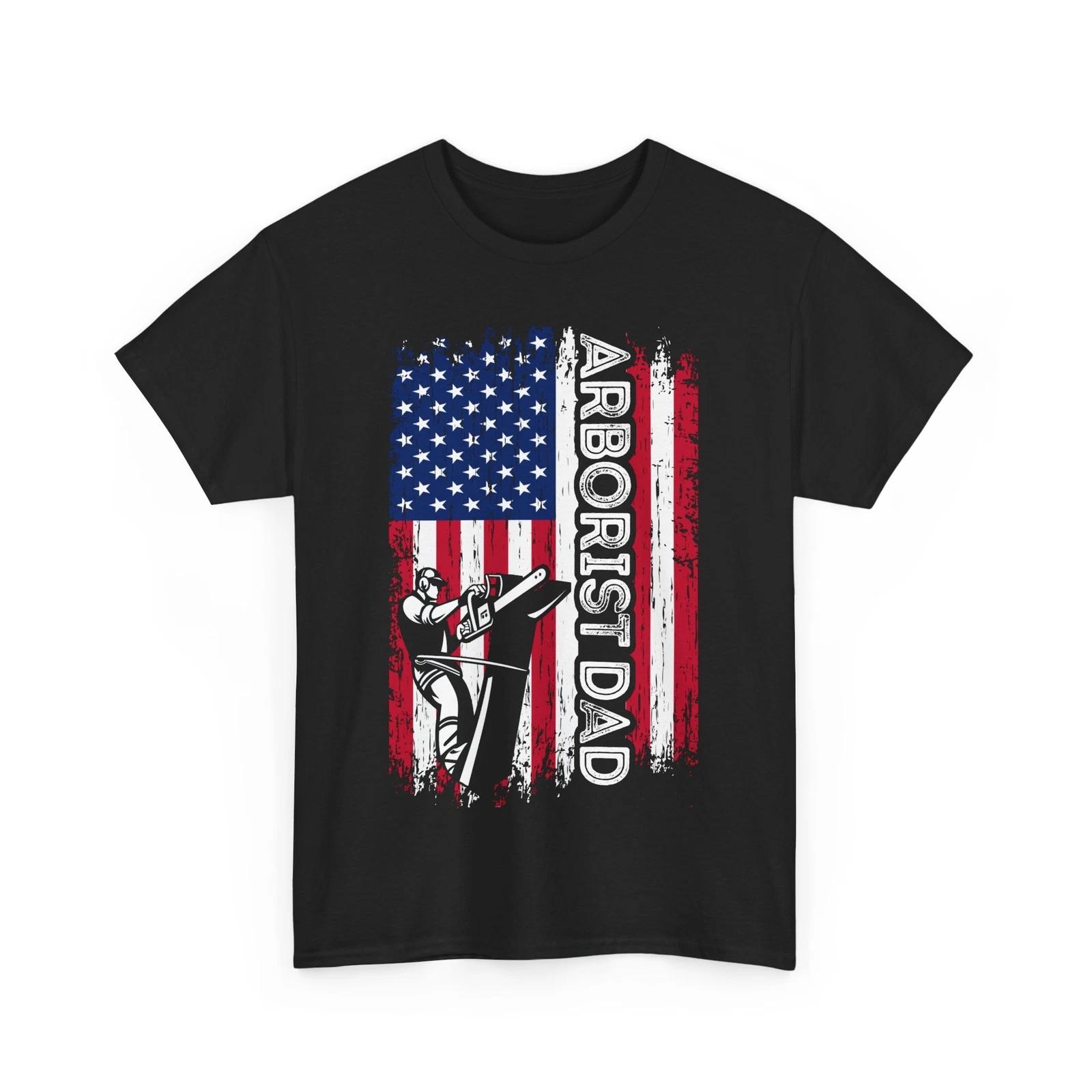 Dad T shirt, Arborist Dad American Flag Father s Day Vintage T shirt L