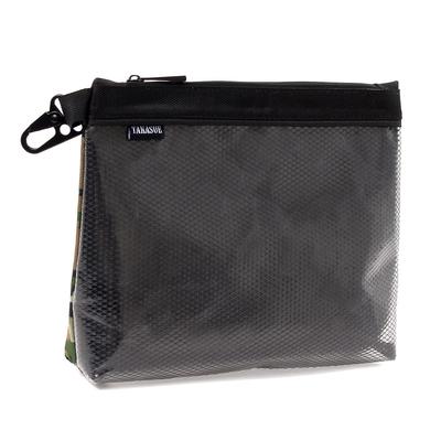 TAKASUE Camouflage Transparent Pouch - Camouflage, for Airsoft, Tools, Small Items, Waterproof, Outdoor, Fishing, Cable Management (M, Digital Camo)