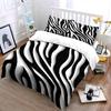 Zebra Stripe Black and White Bedding Set Bedding set (1 duvet cover, 2 pillowcases, duvet not included)