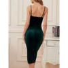 Spring Summer White Black Wine Red Women Slim Dress Split Pleated Velvet Strap Evening Dresses