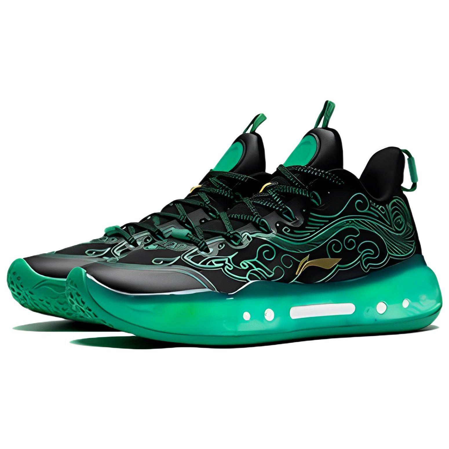 Li-Ning Мужские кроссовки Yushuai 14 Low Black Tiger Amulet Green ABAR123-51 40⅓ — фото 3