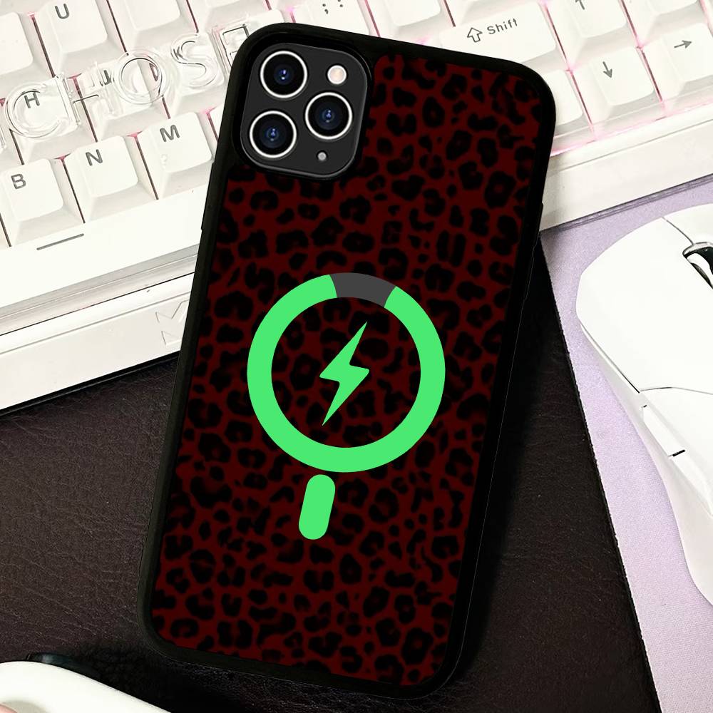 Funda para Teléfono con Estampado de Leopardo y Guepardo Para IPhone 17 16 Pro Max 15 14 Plus 11 13 12 A Prueba de Golpes Magnética Para Cubierta Magsafe
