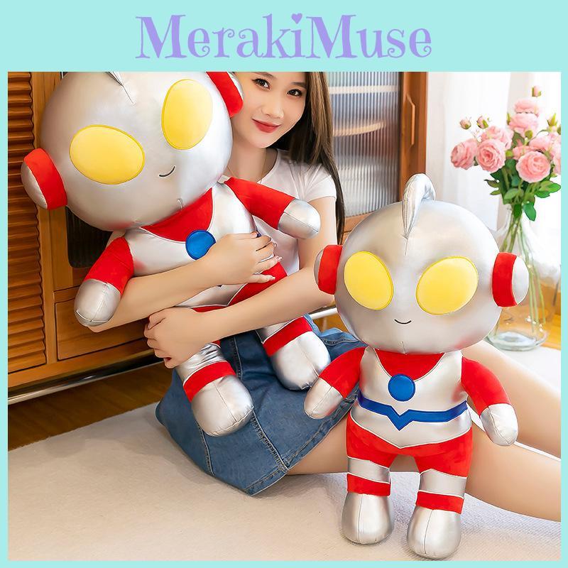 Adorable Silver Ultraman Plush Toy For Kids Perfectly Soft Stuffed Animal Gift