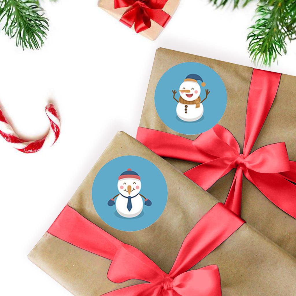 Weihnachtsaufkleber 1 Rolle 500 Stück Fröhliche Gesichter Weihnachten Kinderaufkleber Abziehbilder Für Spielzeug Geschenke Basteln Dekorationen